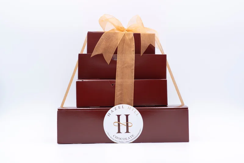 4 Tier Burgundy Box
