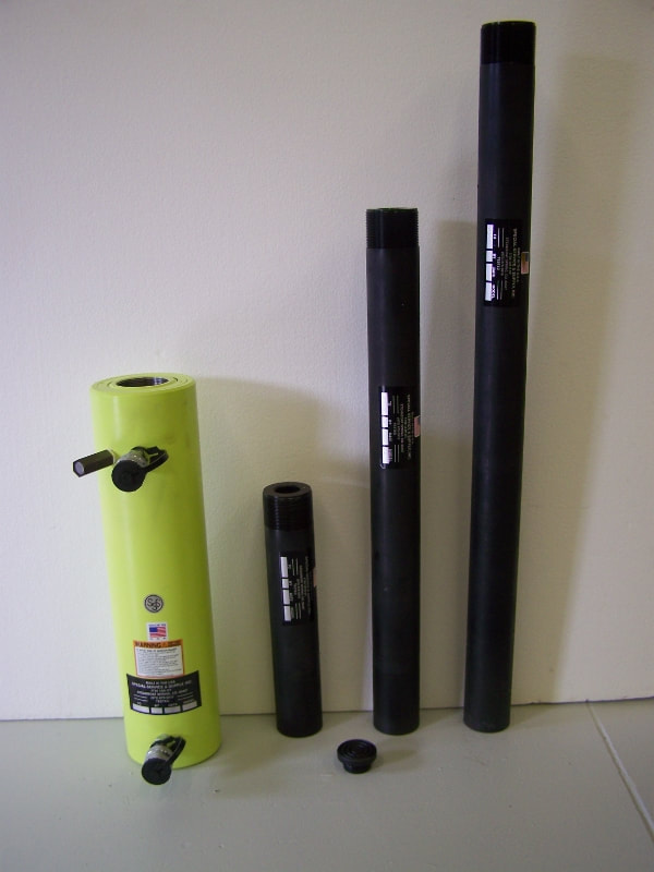 Custom 55 ton Hydraulic Ram with extensions