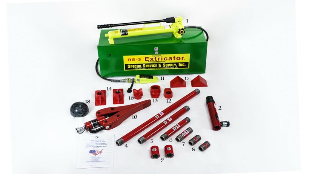 RS-3 10 ton Extricator Set numbered picture