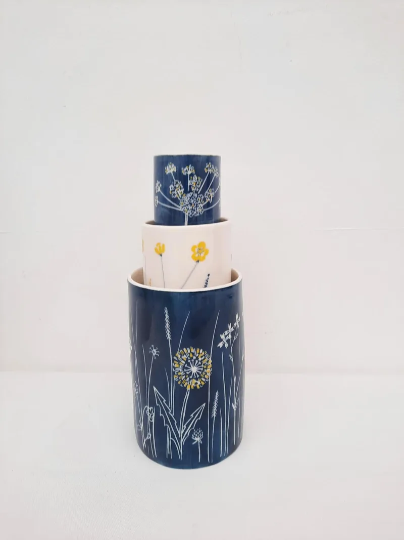 stacked meadowlands vases - Charlotte Morrison