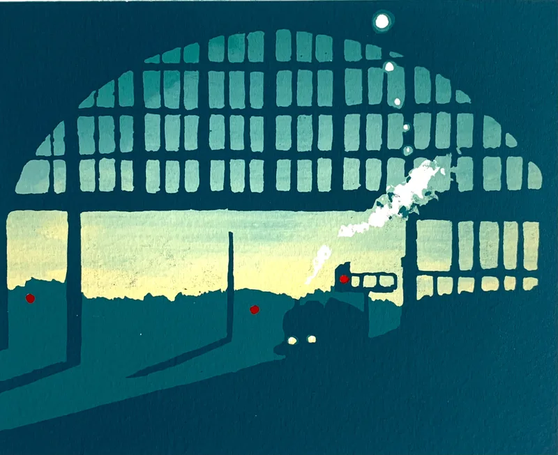 Darlington Station, Sunday Evening - Screen Print, Ian Scott Massie