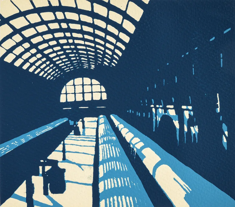 Kings Cross, Morning - screen print, Ian Scott Massie
