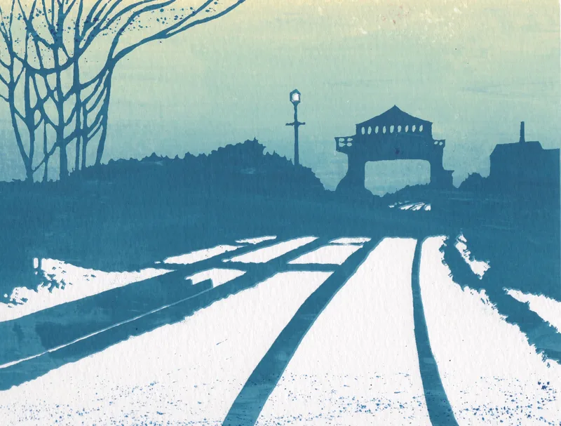 Selby Swing Bridge - Screen print, Ian Scott Massie