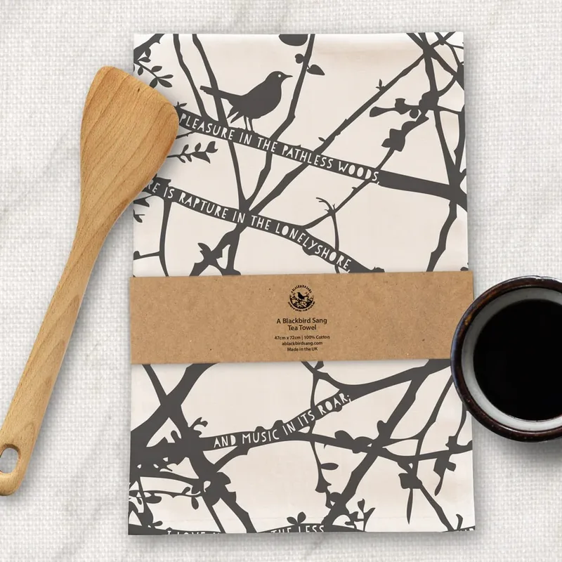 A Blackbird Sang Tea towels