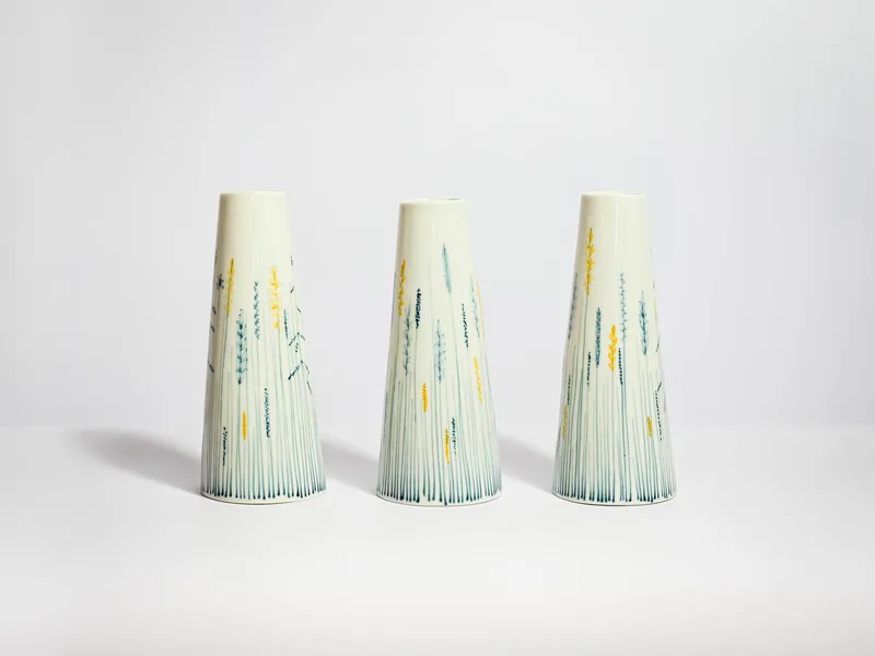 Charlotte Morrison Meadow tapered vases