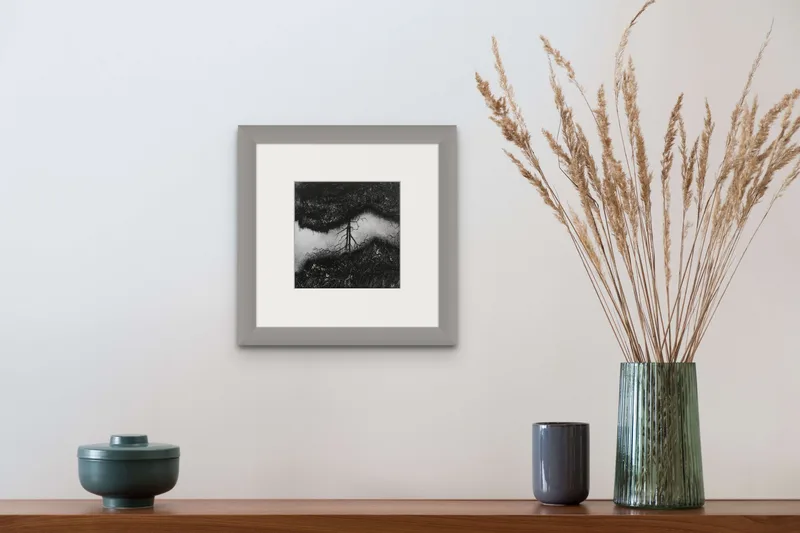 "Reflections II" Intaglio photopolymer print by Hester Cox