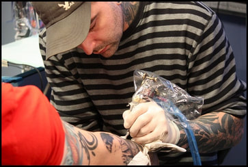 Kyle LeBlanc tattoo artist at Sin on Skin Tattoo Studio Halifax