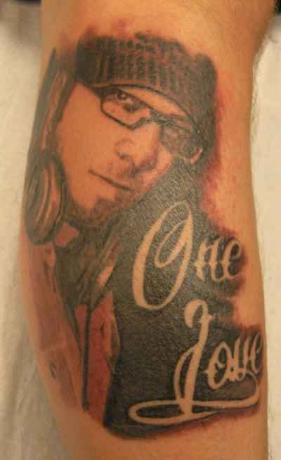 Jay's Memorial Portrait tattoo by Kyle at Sin on Skin Tattoo in Halifax