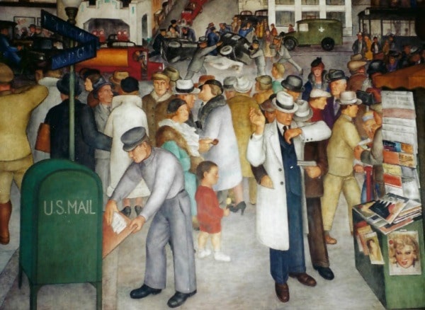 Coit Tower Murals City Life Mailman Victor Arnautoff 10x36 B