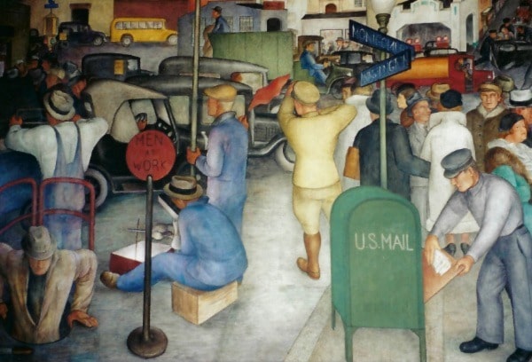 Coit Tower Murals City Life Men at Work Victor Arnautoff 10x36 A
