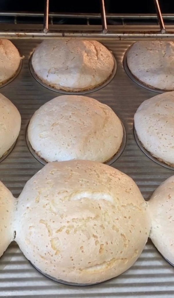 Angel Food Cupcakes Bake on Middle Rack