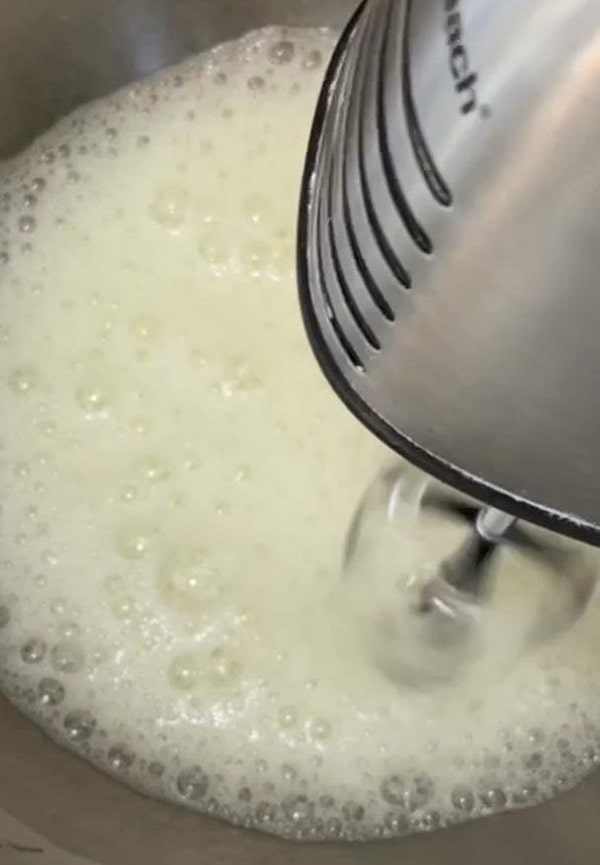 Angel Food Cupcakes Whisk Egg Whites with Lemon Zest