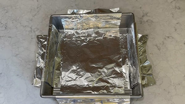 Easy Lemon Bars Line Baking Pan with Foil