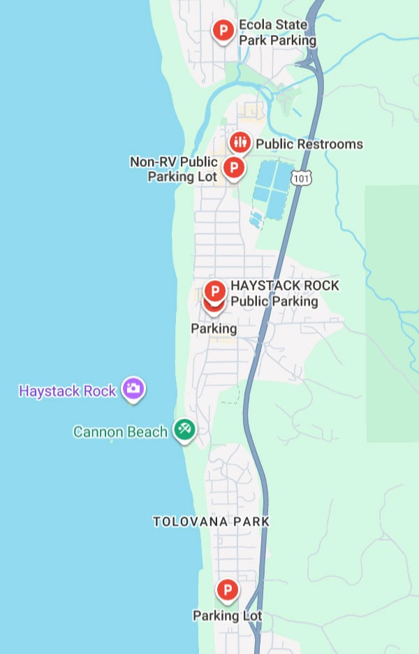 Google Maps Cannon Beach Oregon Public Parking