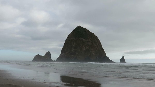 Haystack Rock Oregon Clouds
