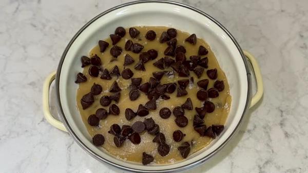 Mini Skillet Cookie Sprinkle Sea Salt on Top