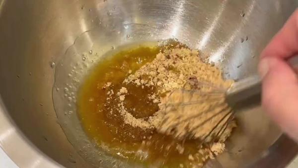 Mini Skillet Cookie Stir in Brown Sugar