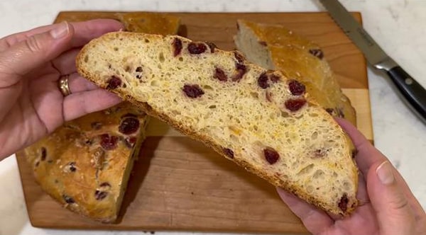 No Knead Dutch Oven Bread Slice