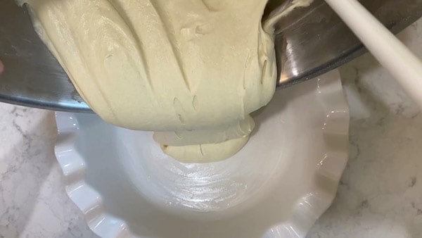 Raspberry Buttermilk Cake Scrape the Batter into Pan