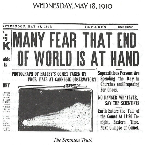 The Murder at World's End Halley's Comet Newspaper Clipping