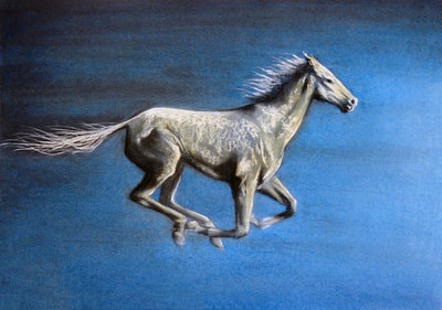 Secretariat inspired this vibrant painting of a horse 