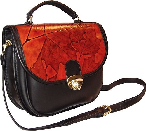 CL Whiting's Leaf Leather, Leather-Edged Bags