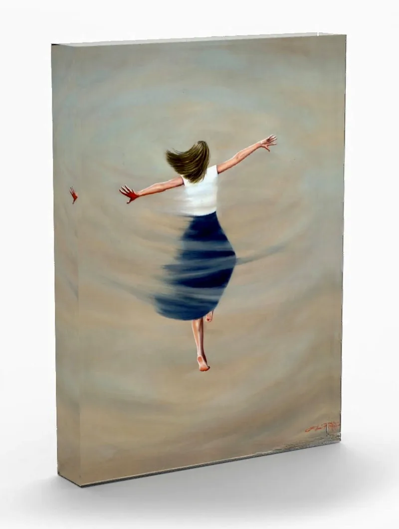 "Freedom" Strength of Woman crystal block series no. 4