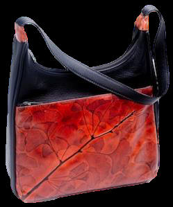 Leaf Leather Teresa Bag with Shoulder Strap.