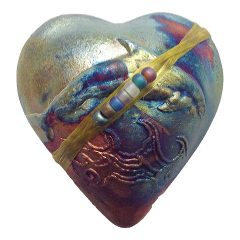 J. Davis Raku Dolphin InnerSpirit Heart Rattle: Play