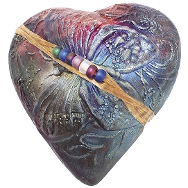 J. Davis Raku Butterfly Heart InnerSpirit Rattle: Encourage Good Health