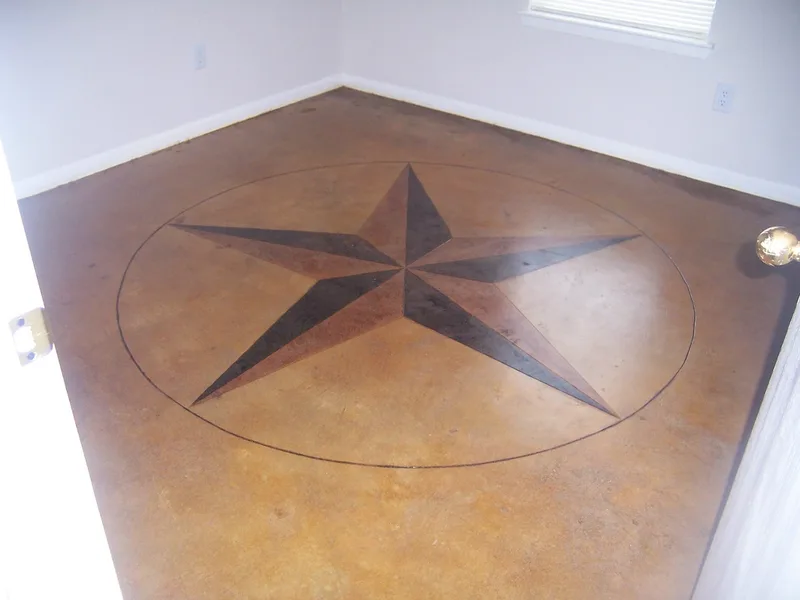 Scored and Stained Texas Star