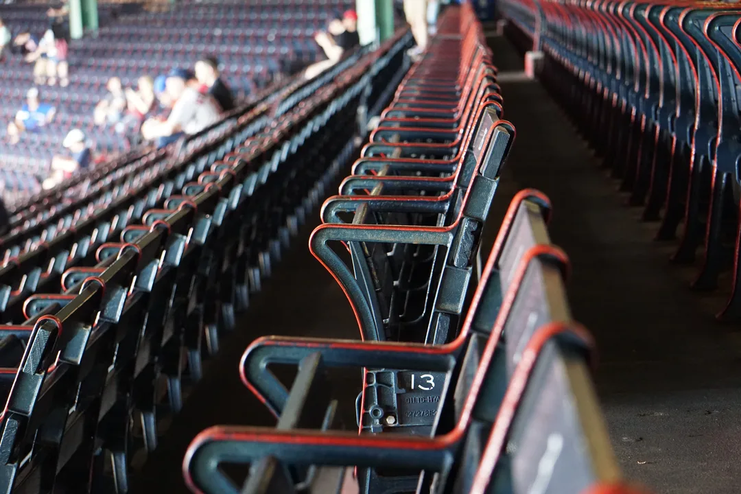 Seating at a sports stadium.