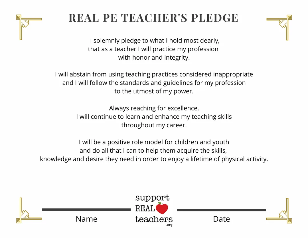 REAL Teacher's Pledge