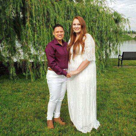 Elope in Coxhall Gardens, Carmel, Indiana.  Marry Me In Indy! LLC.  LGBTQ Wedding Indy.