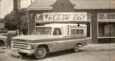Tolman Floor Company truck, Dallas 1949