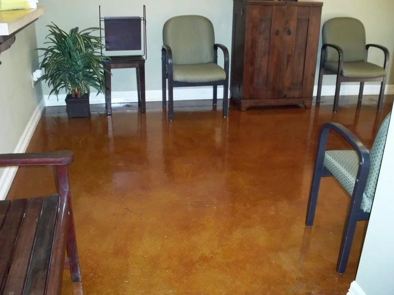 Dental Office Stained Concrete