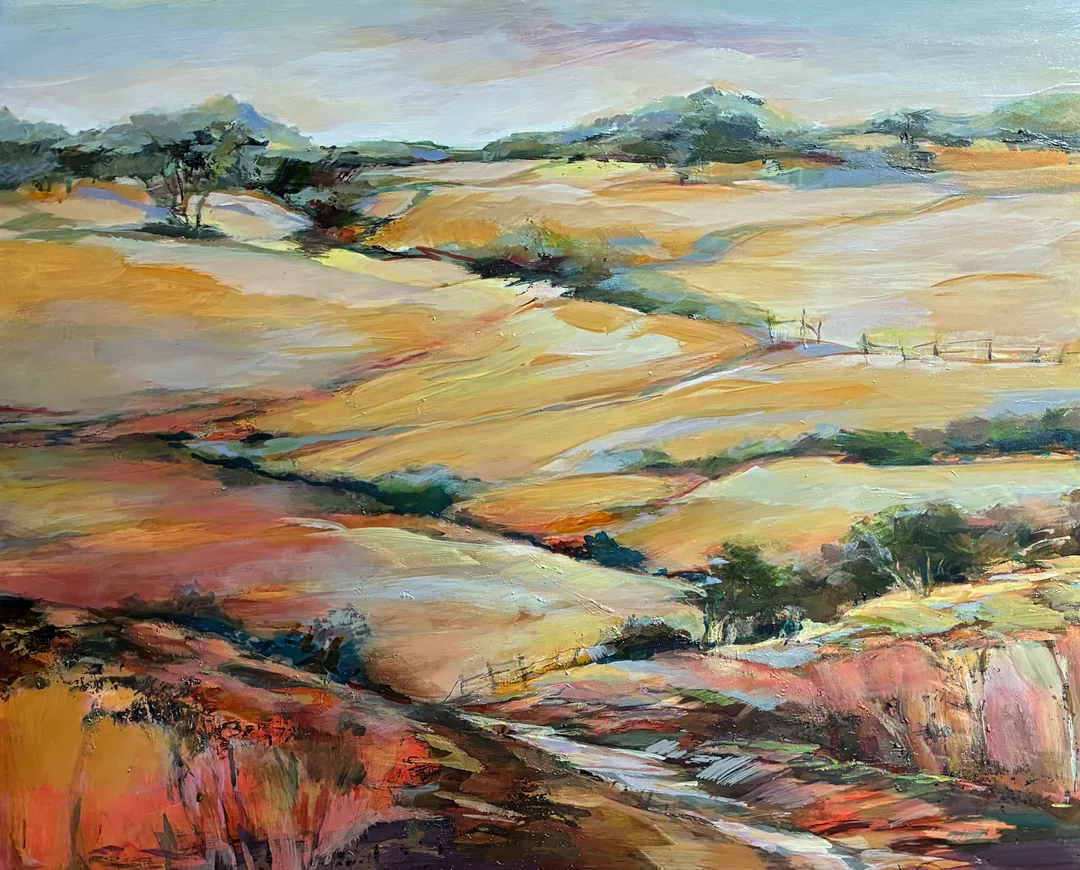 Work in progress. Tentative title, Folded Hills. Inspired by summer trip through local hills.