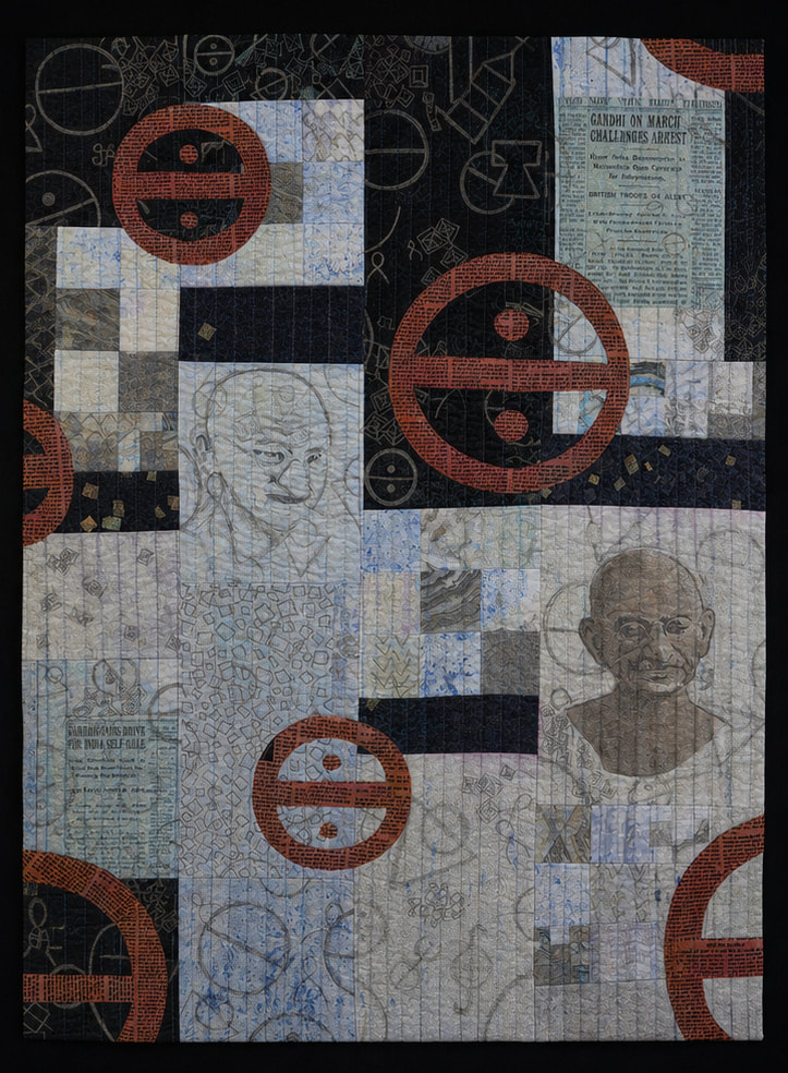 Chrysopoeia Art Quilt by Claire Passmore 