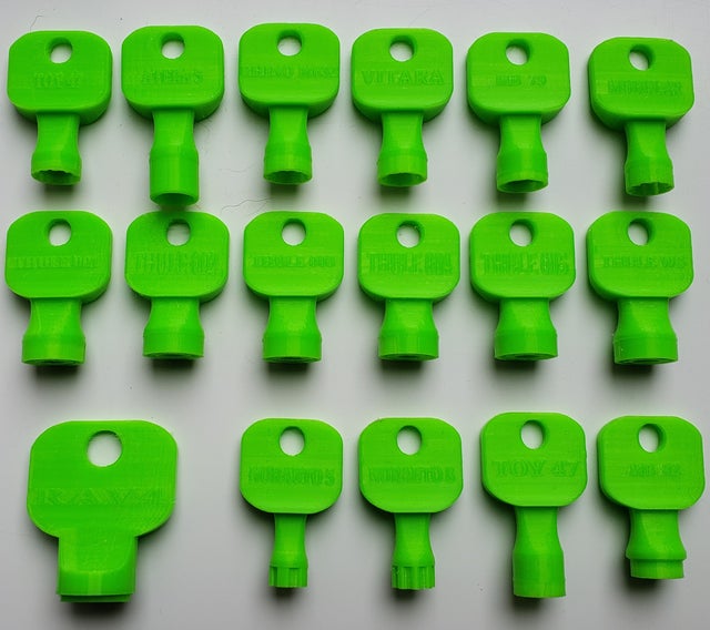 Plastic roof bar Keys