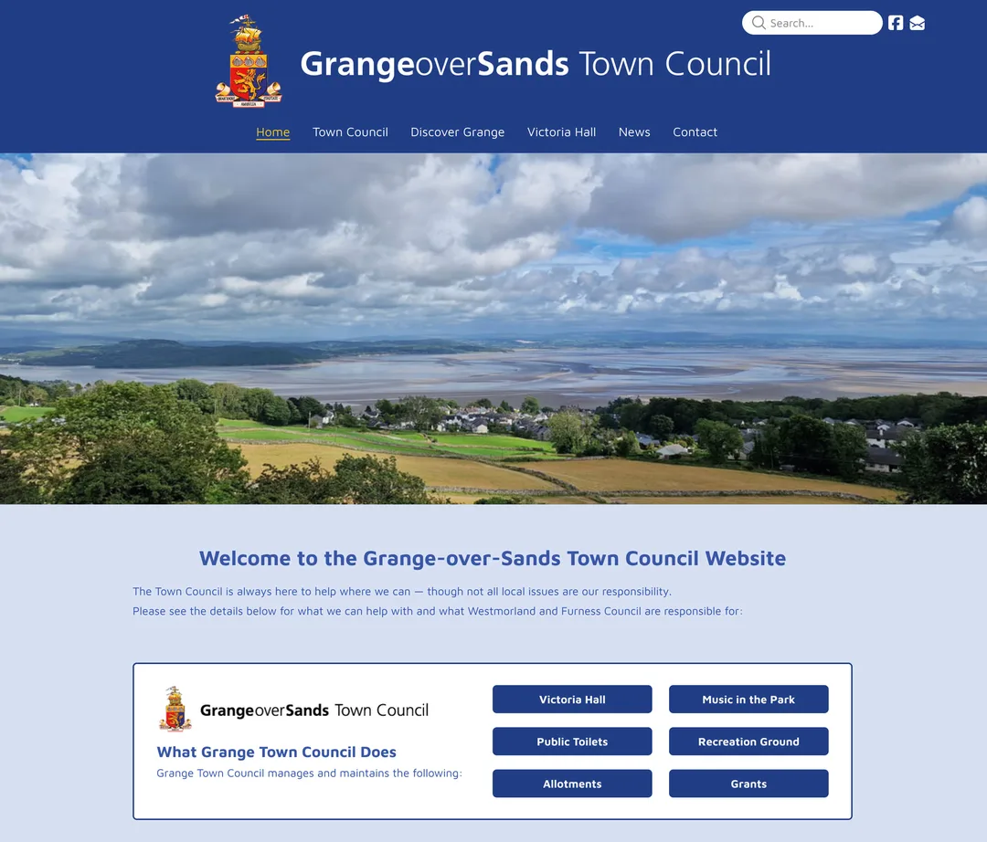 New Grange-over-Sands Town Council website image