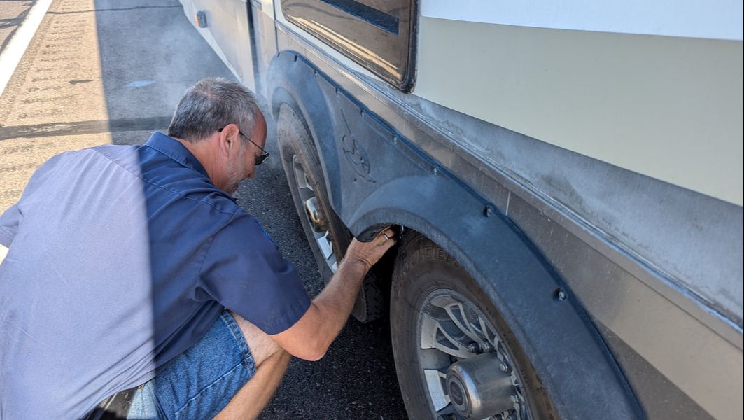 RV Fire on the Freeway: Tagalong Sends Smoke Signals