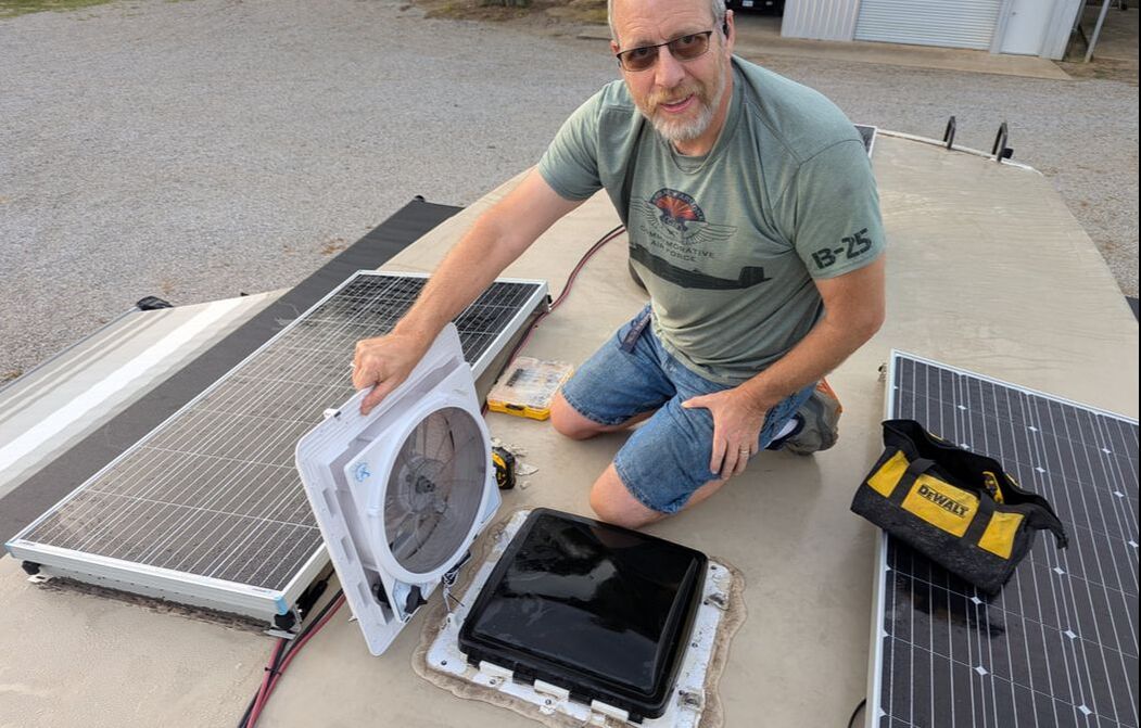 Replacing an RV roof vent fan