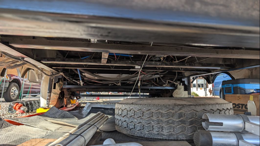 Resealing an RV underbelly