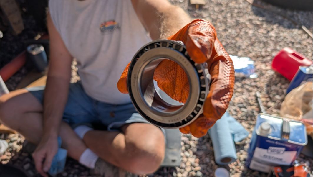 Repacking bearings on an RV