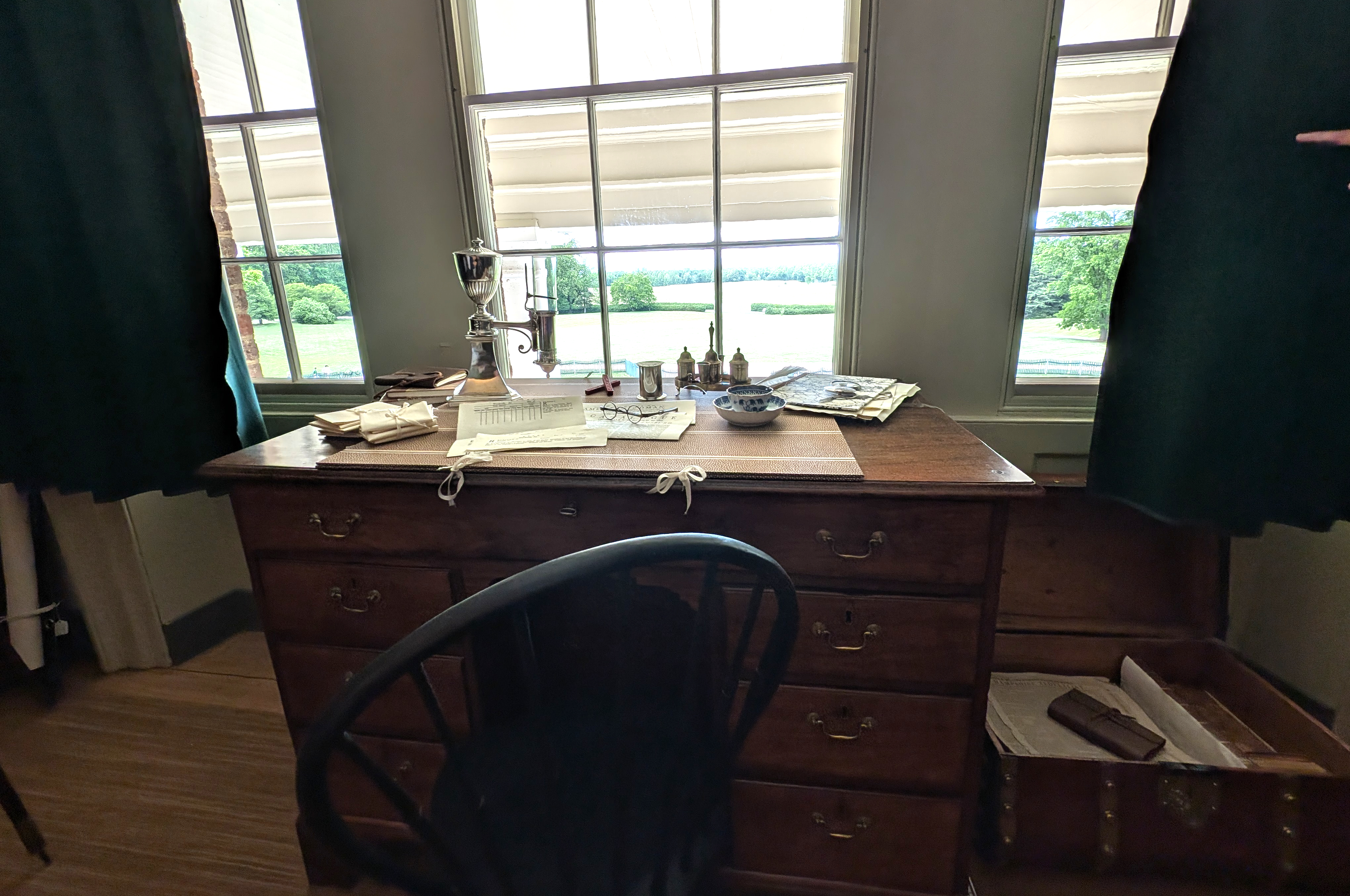 The desk at Montpelier in Virginia where James Madison wrote the U.S. Constitution