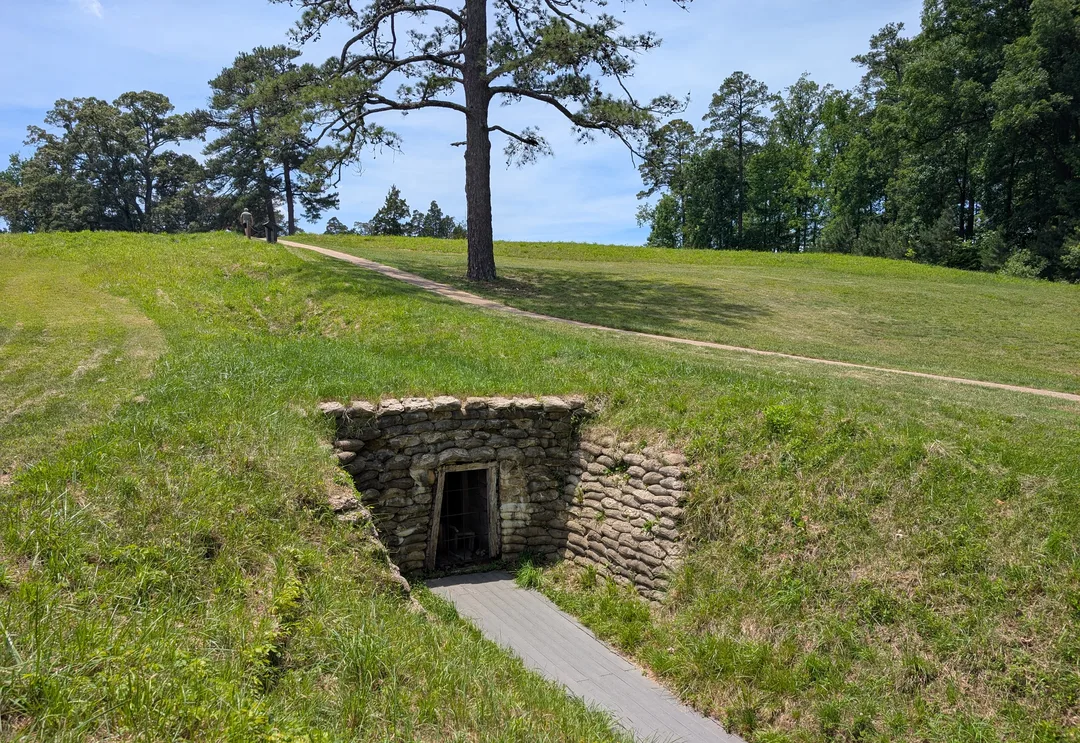 Entrance to a tunnel at the Petersburg Battlefield in Virginia