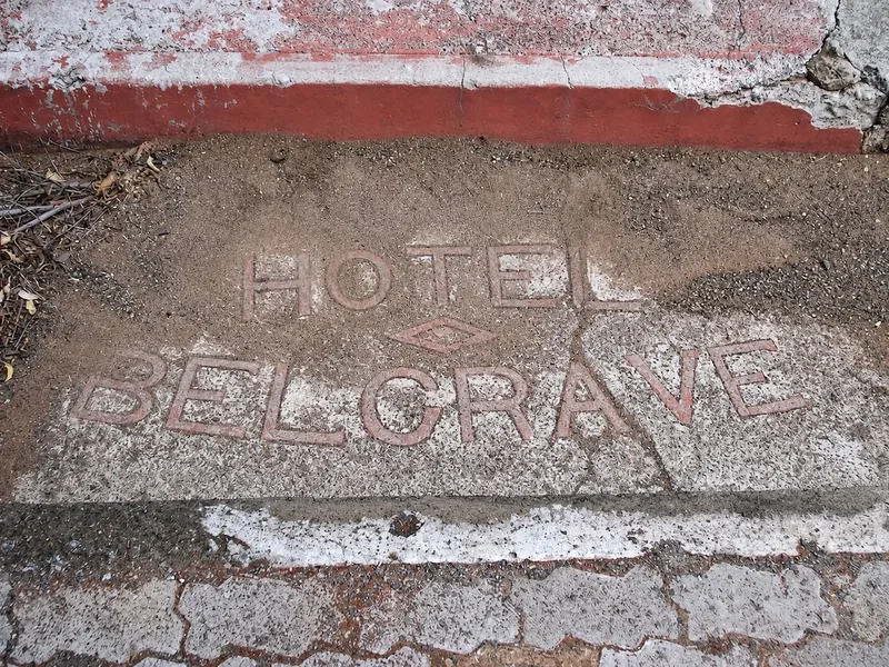 Steps leading to the former Hotel Belgrave