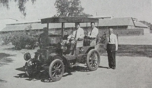 The Panhard et Levassor being delivered to the Mine Museum in 1964.