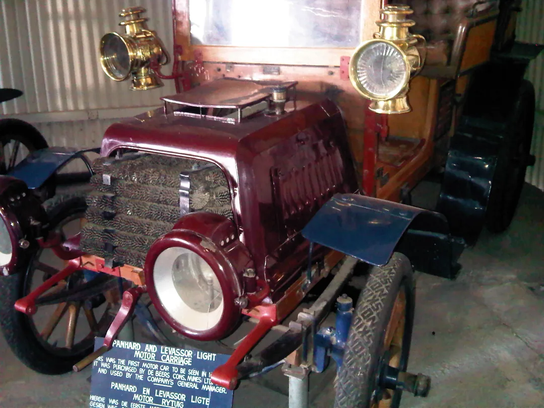 Kimberley's first motor car is now preserved in the Kimberley Mine Museum. 