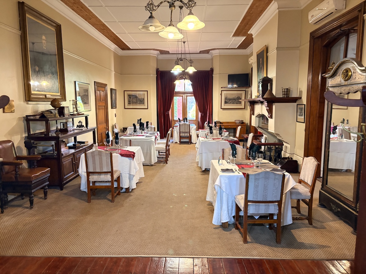 The lounge area at the Kimberley Club provides a more intimate setting.